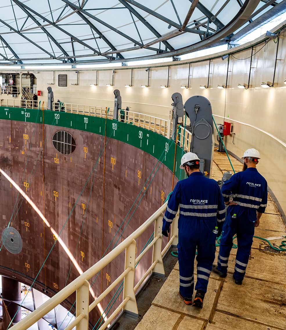 Fish farm under construction