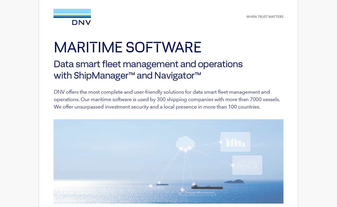 Maritime software overview flyer