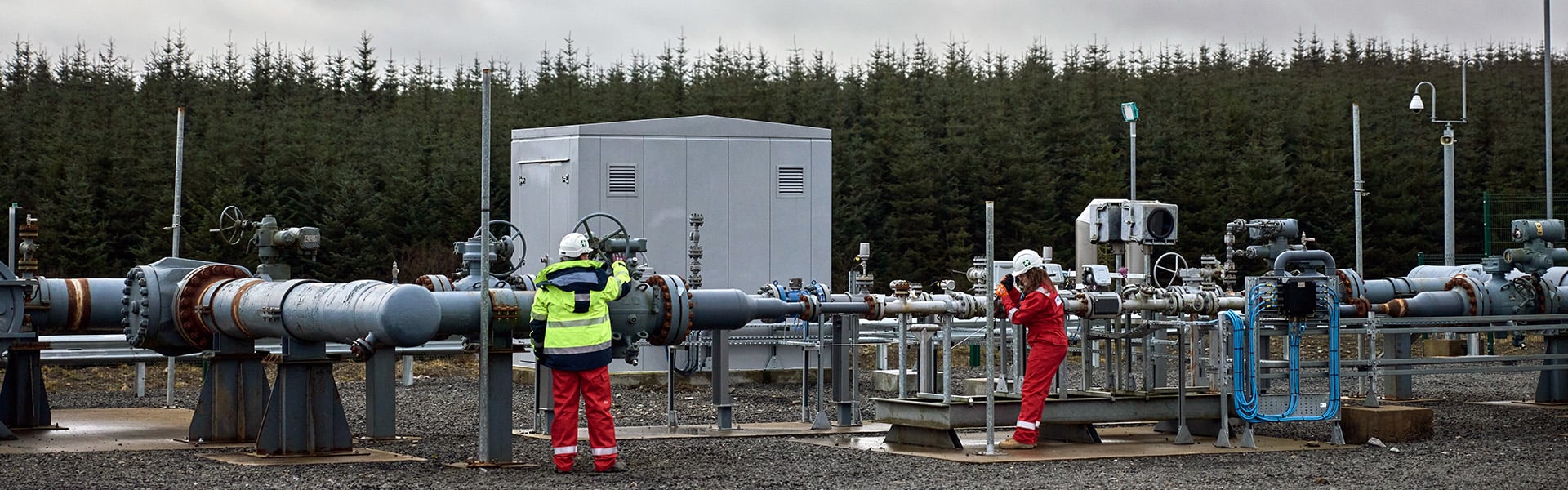 Hydrogen pipes at Spadeadam Research & Development Facility, UK