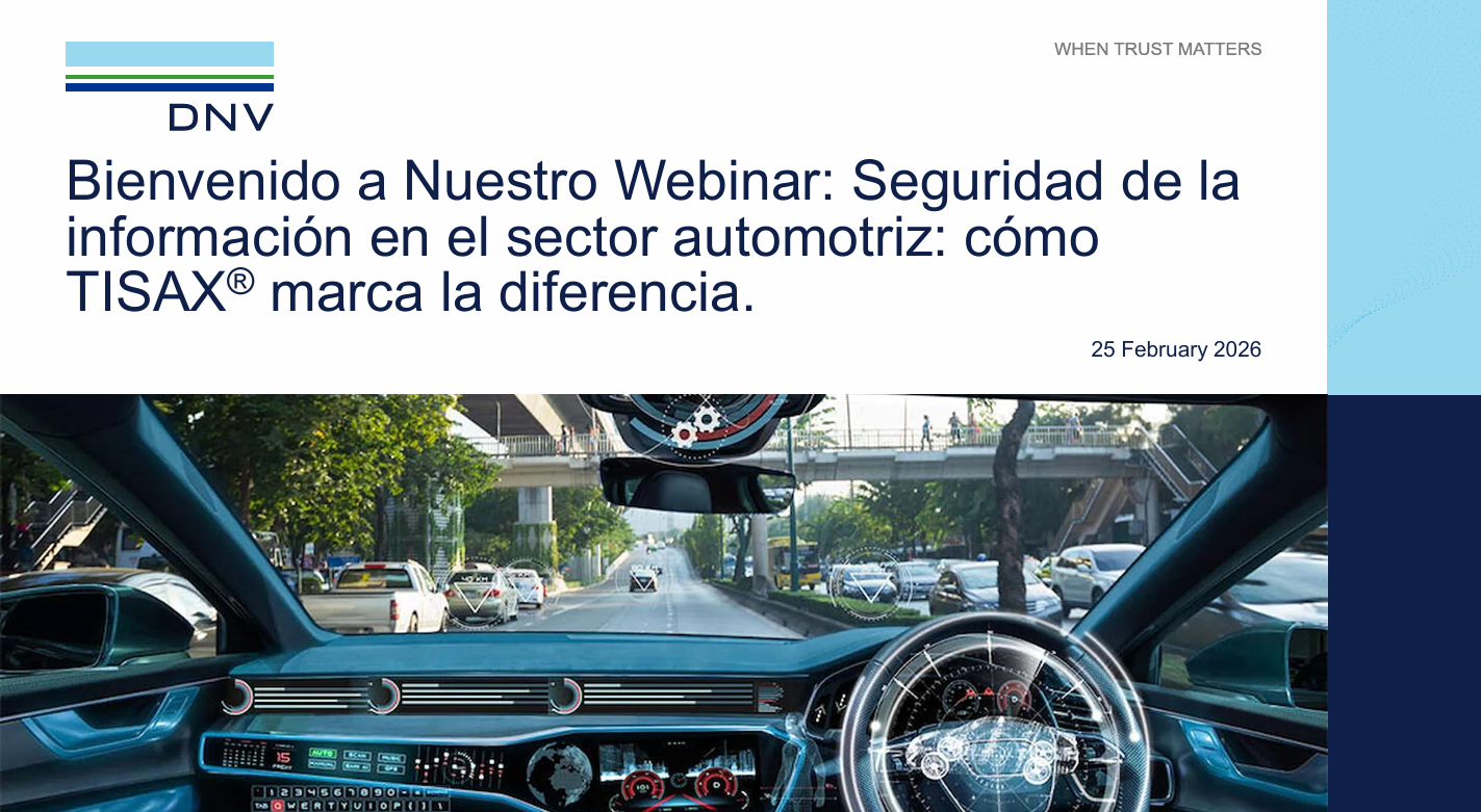 Presentación: Seguridad de la información en el sector automotriz: cómo TISAX marca la diferencia.