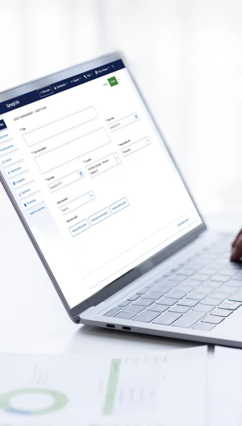 audit management software on laptop