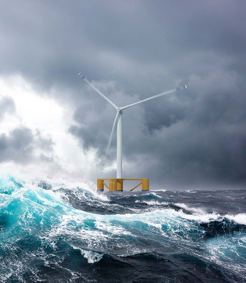turbine in heavy seas