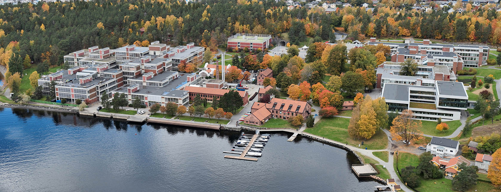 Aerial photo of DNV's headquarters at Høvik (Oslo), Norway