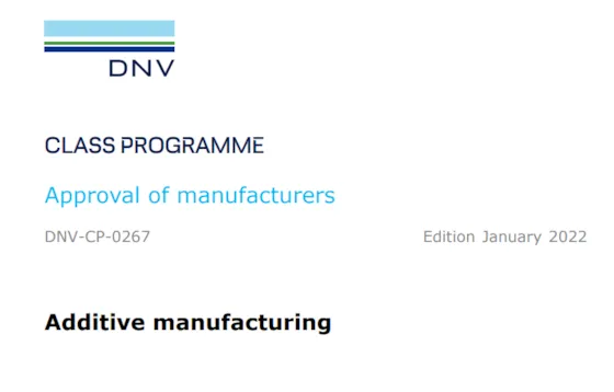 Class Programme (CP) - Additive manufacturing