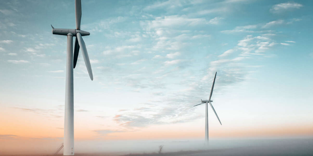 two wind turbines