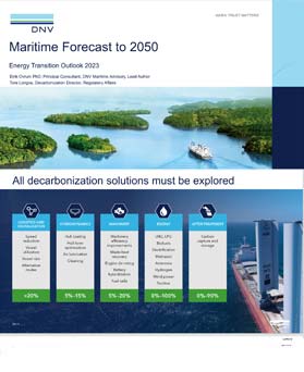 Maritime Forecast to 2050 – ship technologies, fuels and fuel production in focus