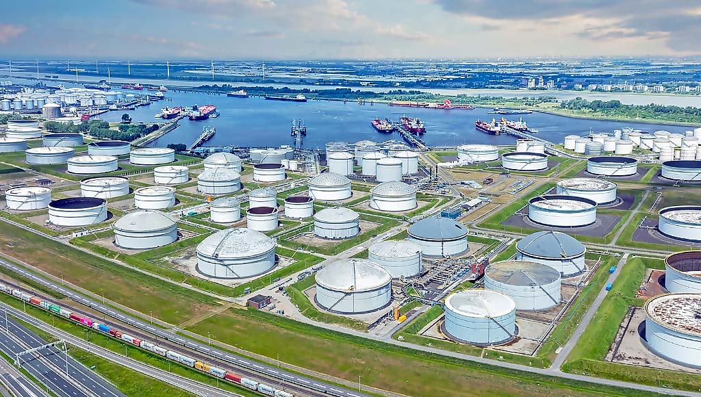 Biofuel facilities in port