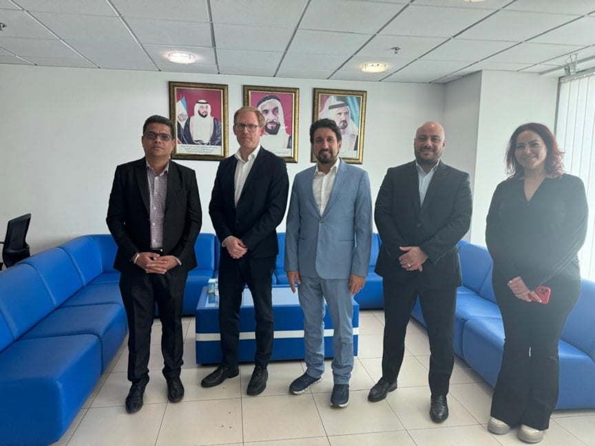 L to R: ManojKumar Panchal(Head of Section-Product Assurance), Bjørn Richard Spongsveen (Global Technical & Quality Director at DNV), Dr. Hamed Jamal ( CEO & Founder, RACS), Ms Rose Maher Sobhi (General Manager at RACS) and Mr Khoder Fayyad (Sales and Marketing Manager at RACS)