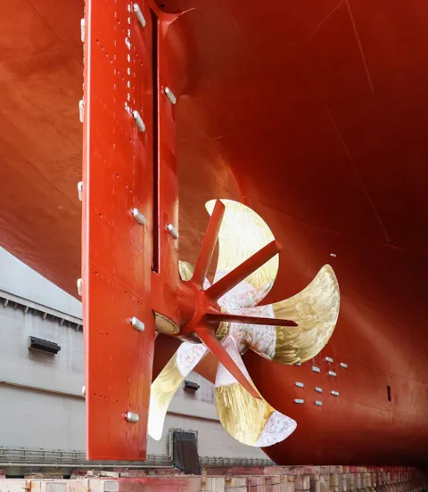 energy saving device on ship propeller