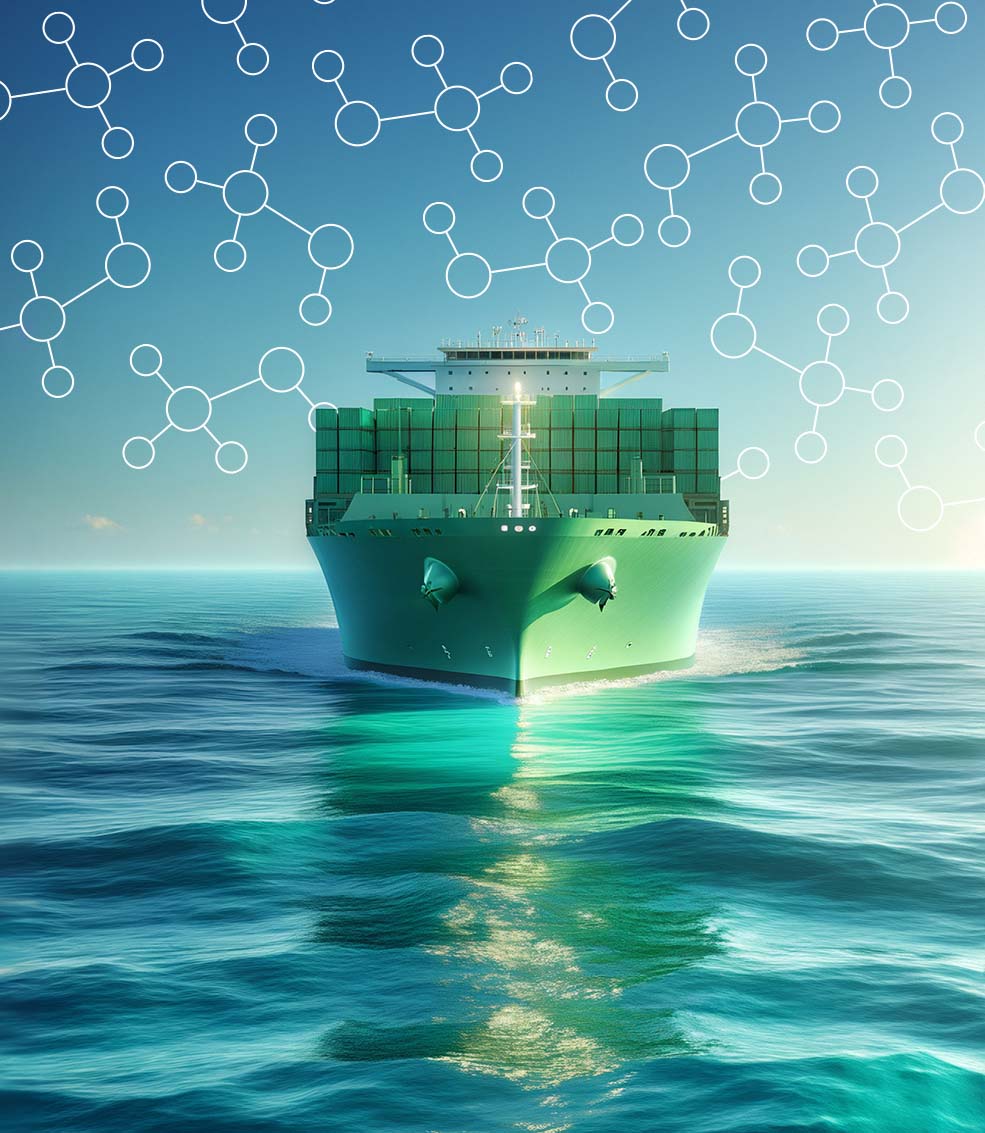 Concept of containership running on methanol
