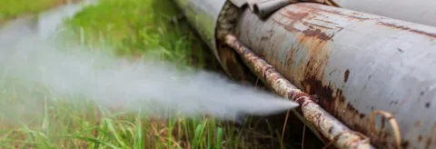 Leaking pipeline