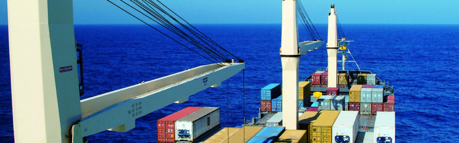 Containers at sea