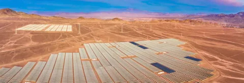 Solar plant in the desert