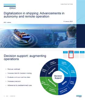 Digitalization in shipping: Advancements in autonomy and remote operation