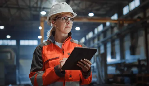 worker in high vis
