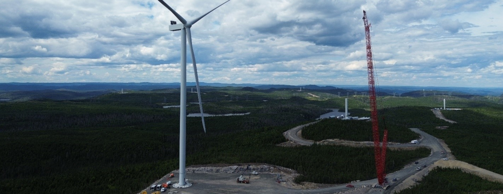 Boralex wind turbine in Canada