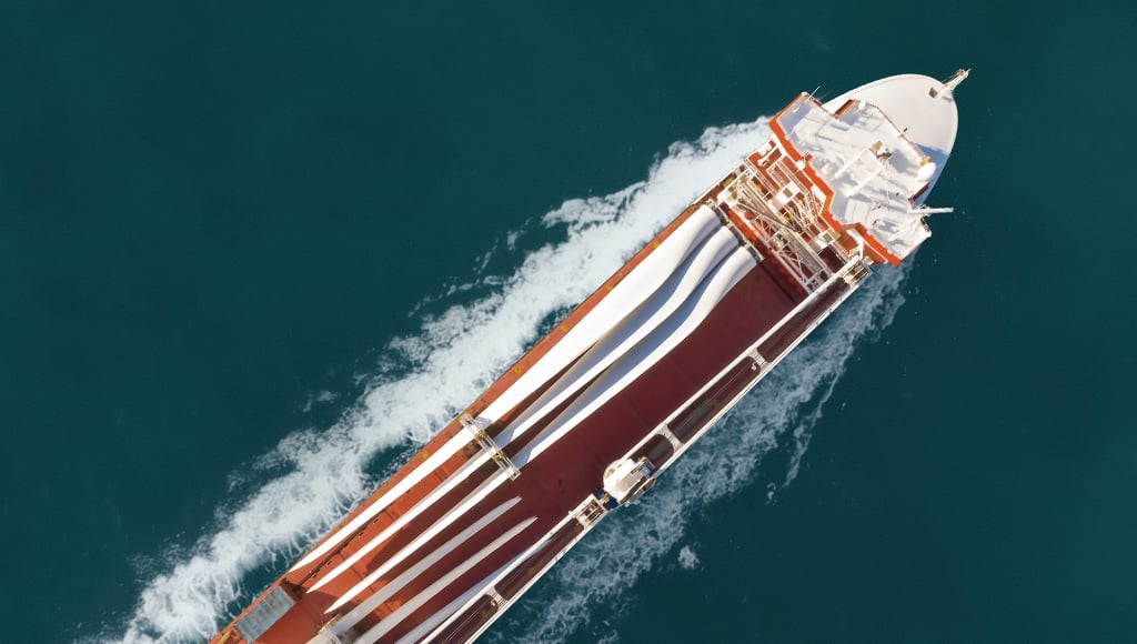 MPV transporting wind turbine blades