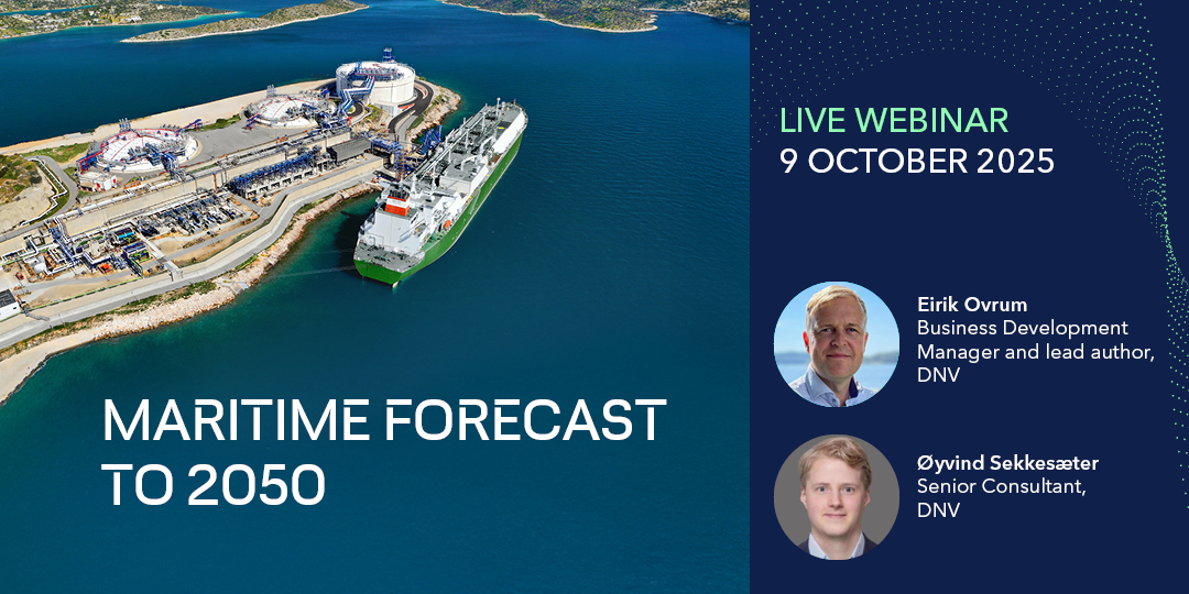 Webinar: Maritime Forecast to 2050: Latest insights on fuels and technologies for decarbonization