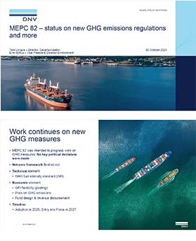 MEPC 82 – status on new GHG emissions regulations and more