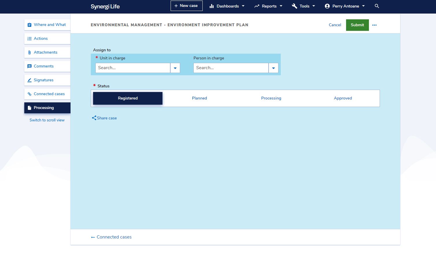 Synergi Life workflow