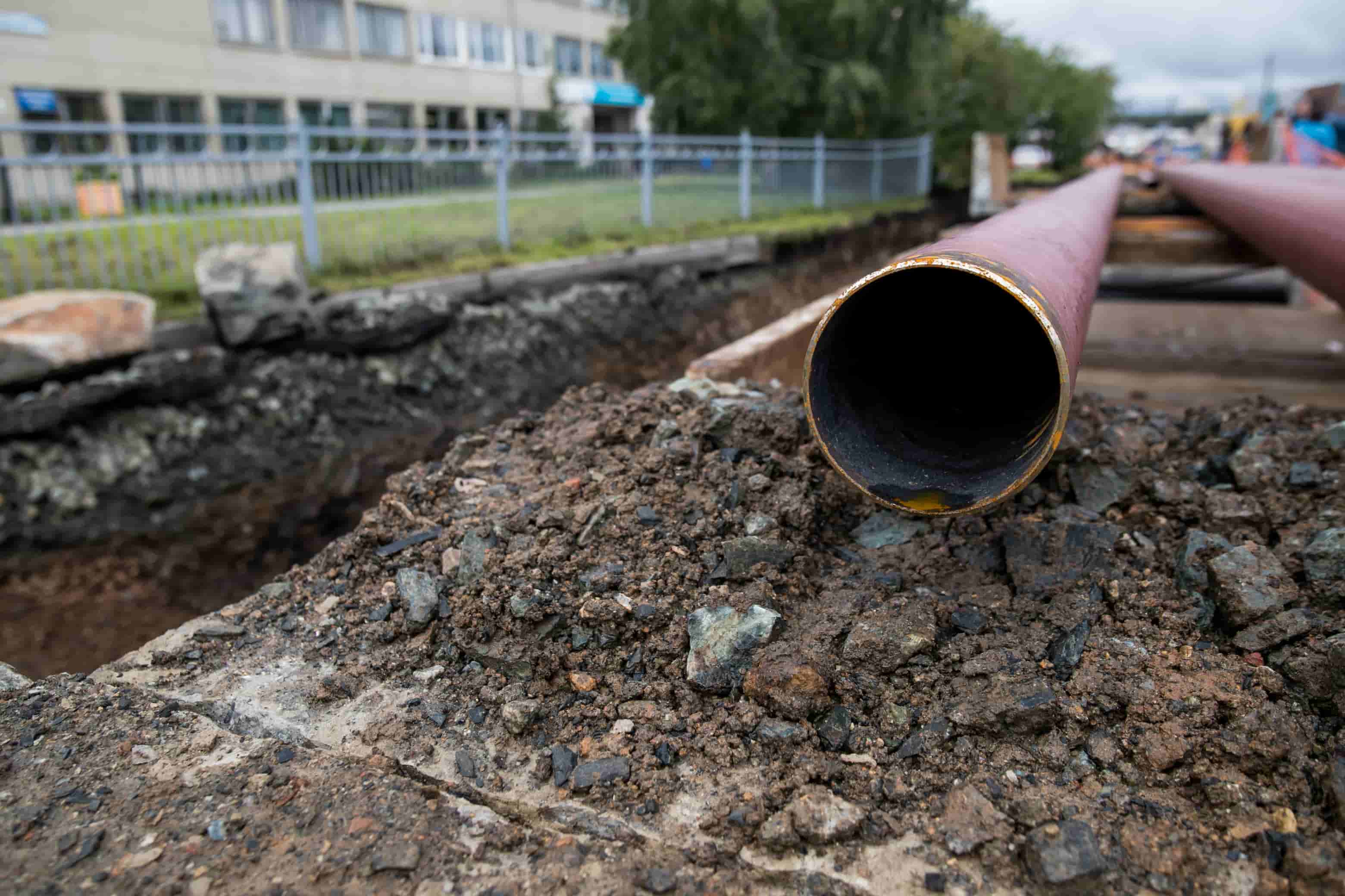 pipeline construction site
