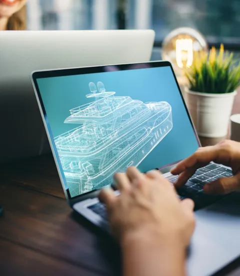 Expert working on 3D model