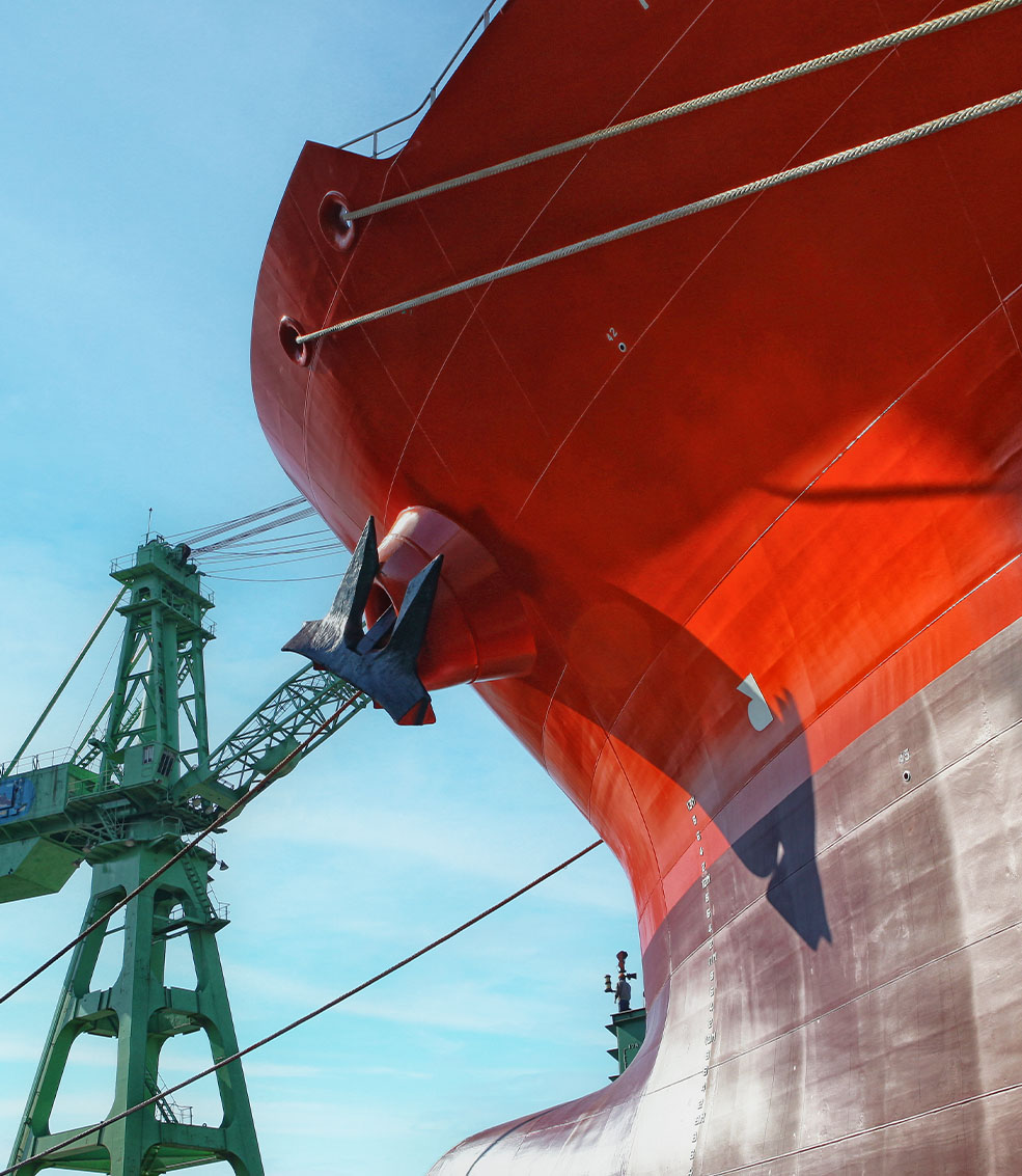 ship newbuilding in yard