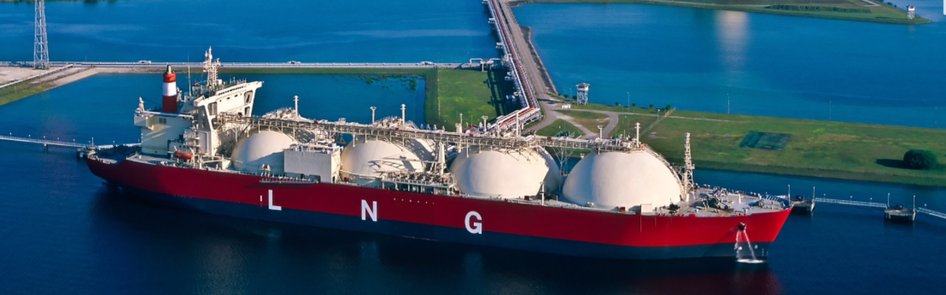 LNG tanker at port