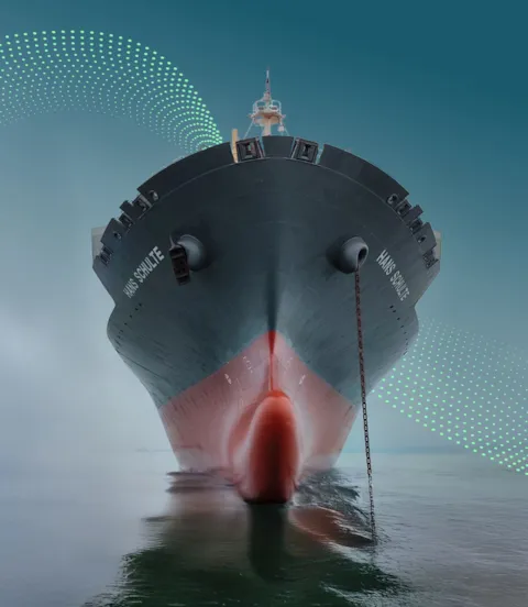 Hans Schulte at anchor