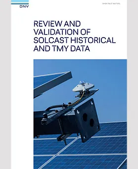 Review and validation of Solcast historical and TMY data