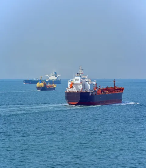 Different tanker types underway
