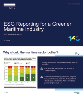 ESG Reporting for a Greener Maritime Industry