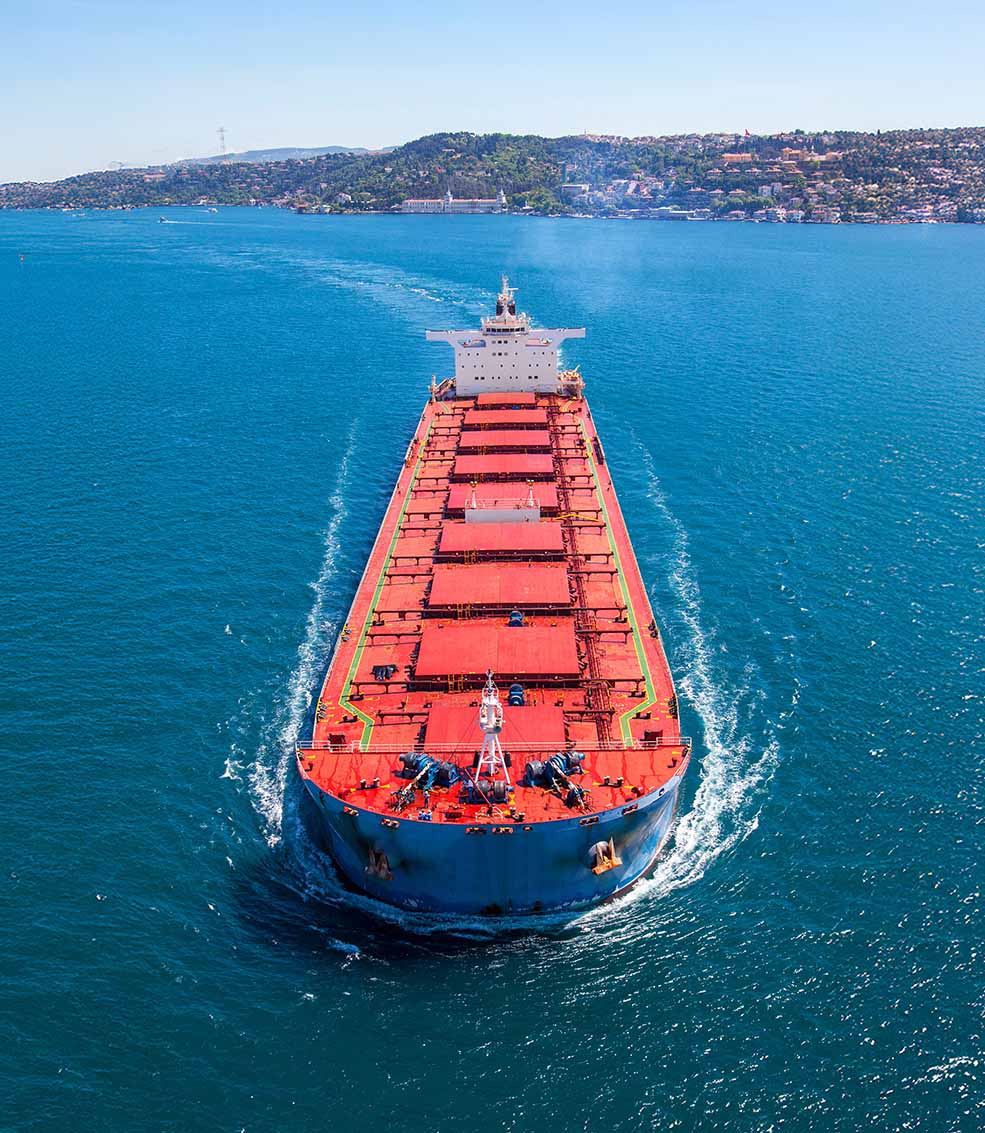 huge bulk carrier at sea