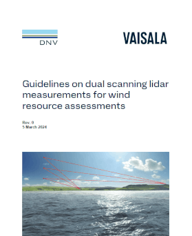 Guidelines on dual scanning lidar measurements for wind resource assessments