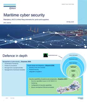 Maritime cyber security: Mandatory IACS Unified Requirements for shipyards and suppliers from July 2024