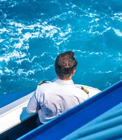 Officer coordinating ship operations