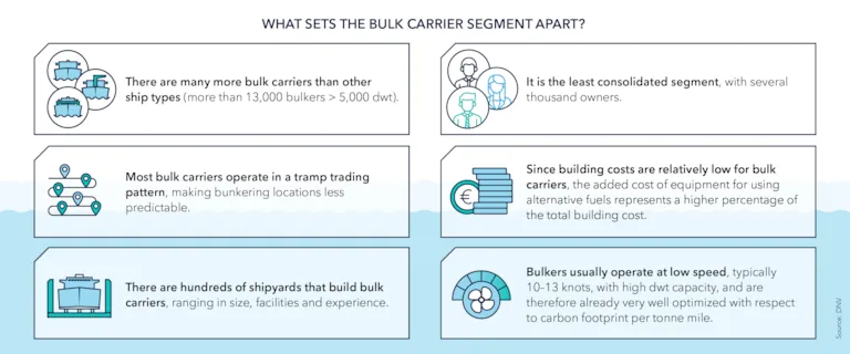 Decarbonization options for bulk carriers
