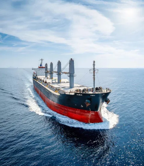Bulk carrier at sea