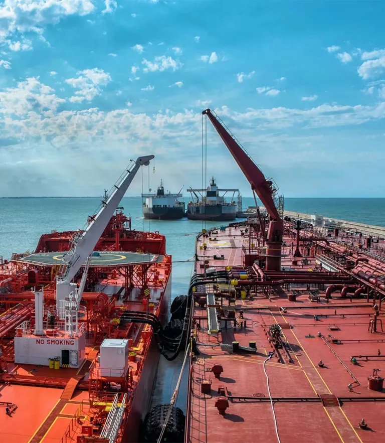 Multiple tankers at berth