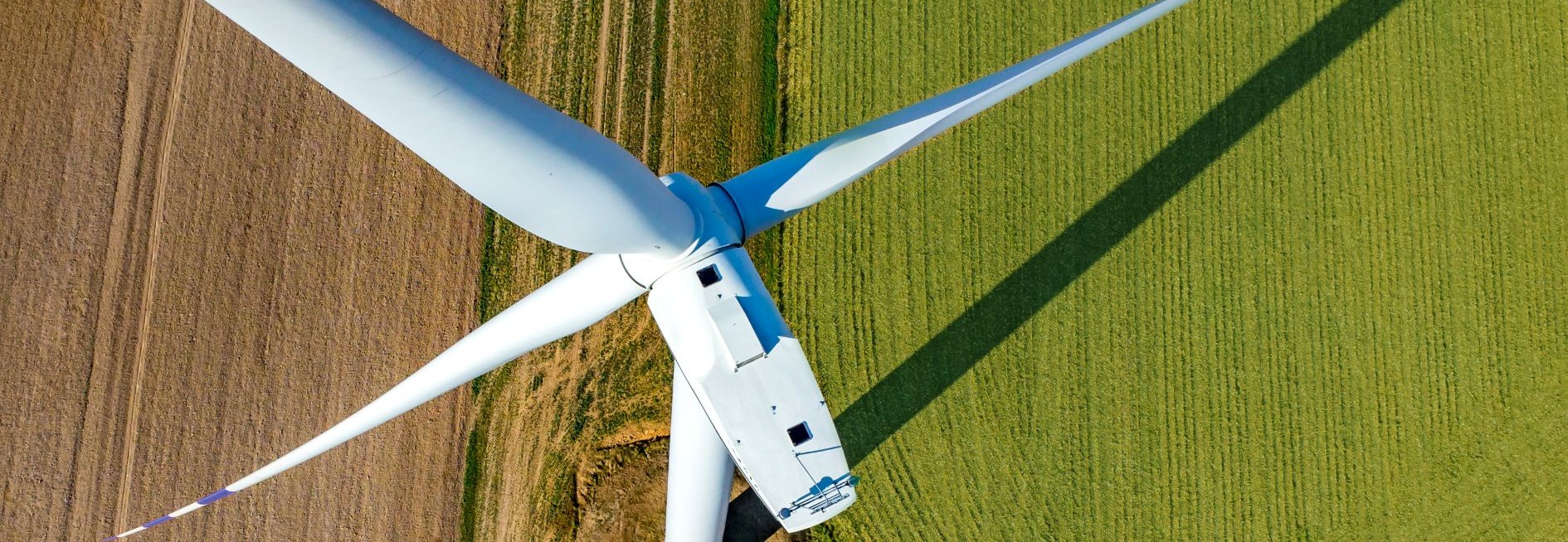 WInd turbine onshore (aerial view)