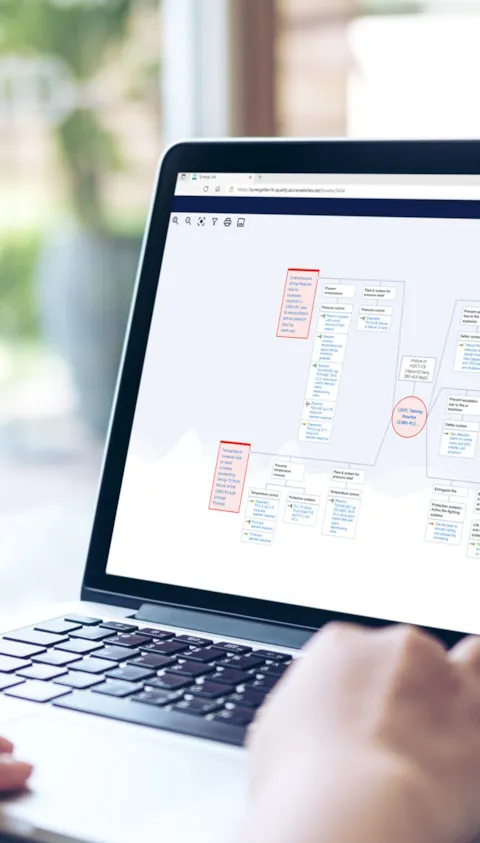 Synergi Life software on laptop