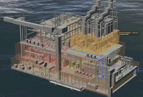 3D graphics capturing the key aspects of an installation