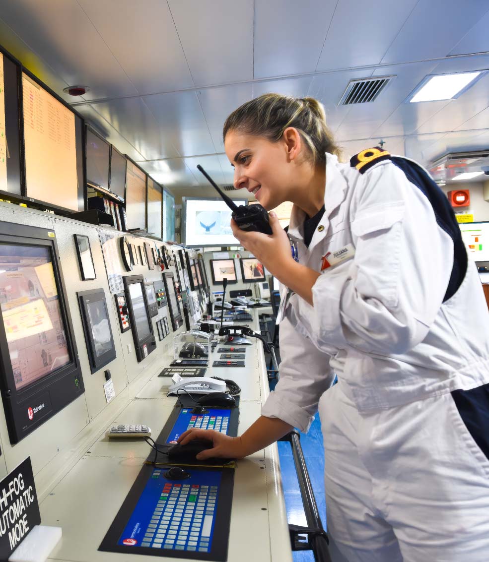Technical Ship Officer in control room