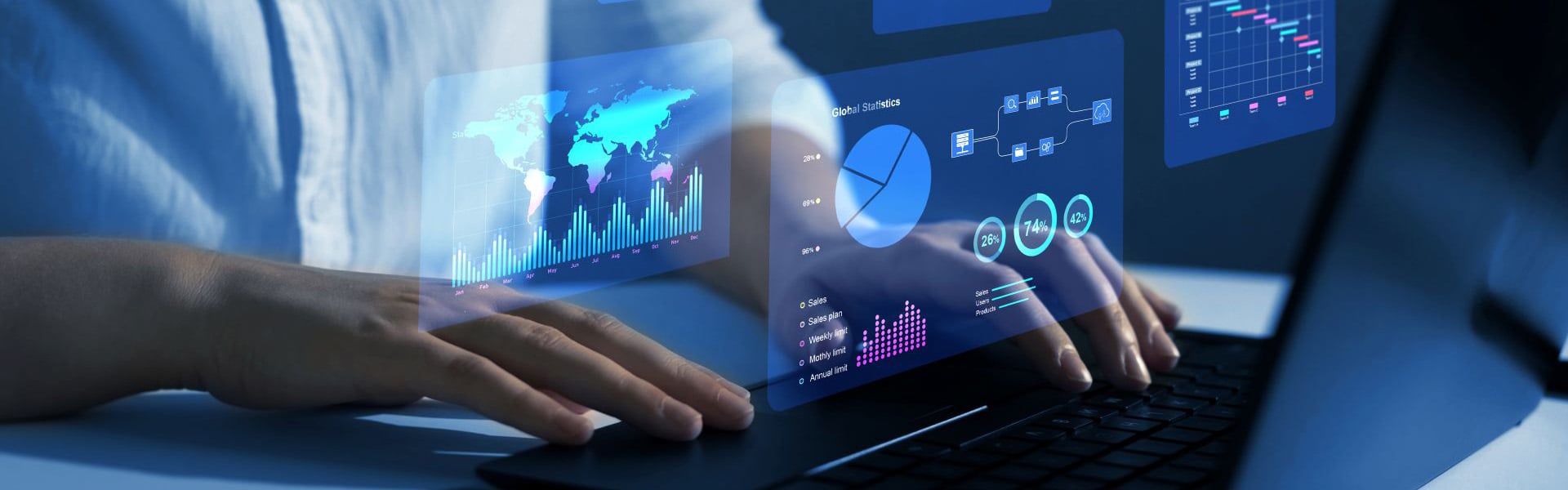 Person working on a laptop