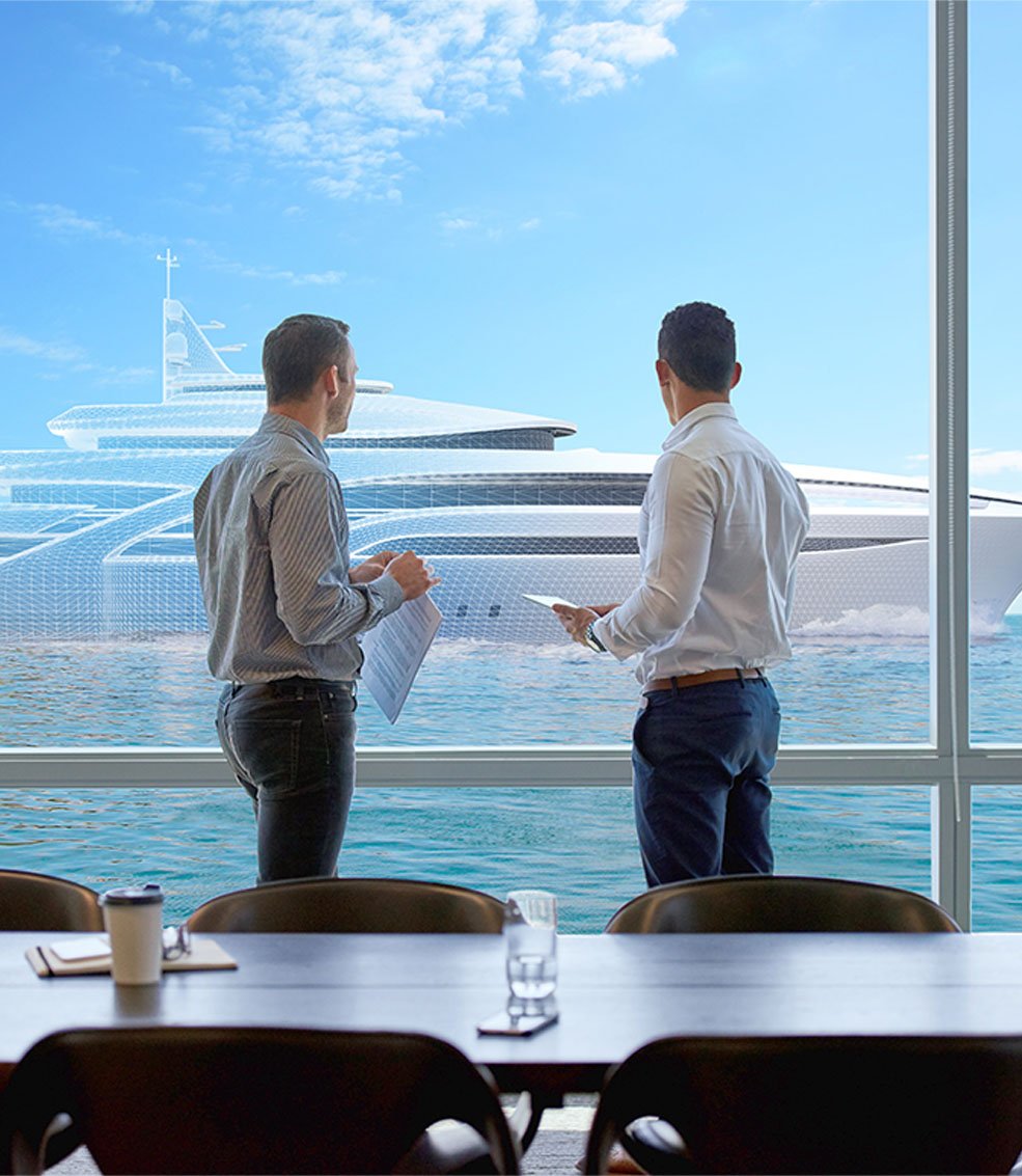 3D visualization of yacht model