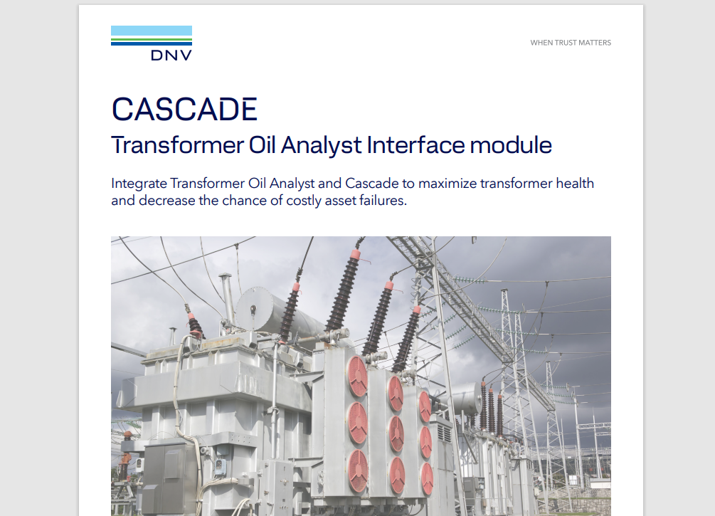 Cascade Transformer Oil Analyst (TOA) flyer