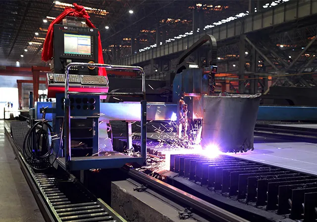 Beginning of steel cutting for the first 175,000 m3 LNG Mark III Flex LNG Carrier ever built at DSIC in June 2023.