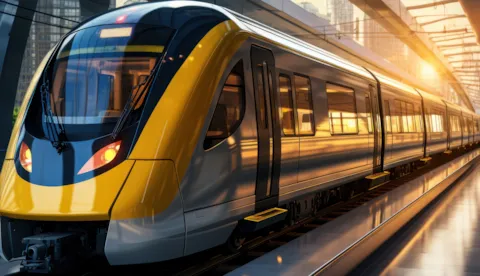 Ai-generated image of an electric train