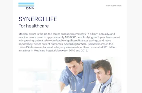 Synergi Life for Healthcare flyer
