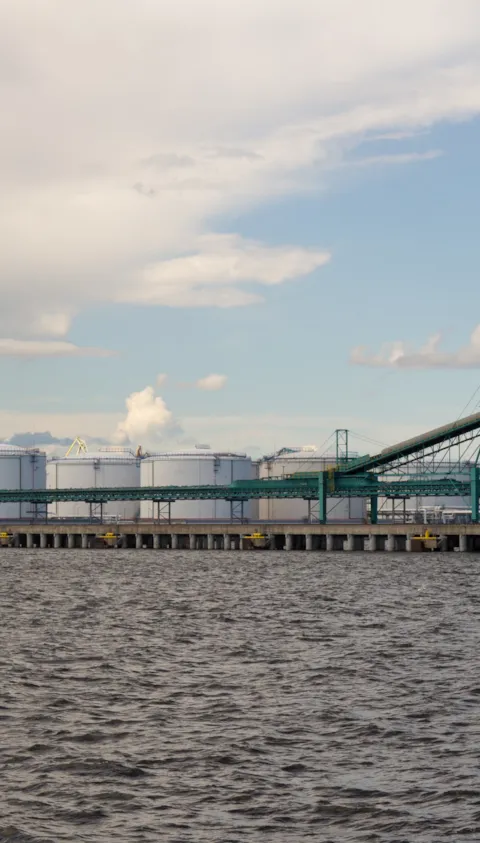 plant facility view from waterside